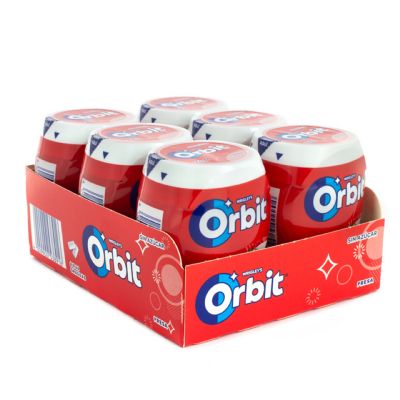 Chicle Orbit fresa bote. 6 uds