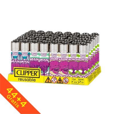 Mechero Clipper Brains 48 uds